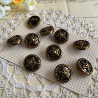 10 Metall Knopfe bouton Look Bronze Sterne étoile