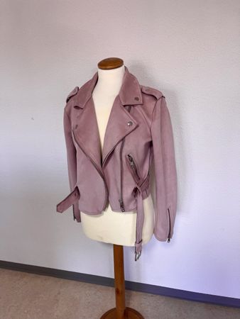 Buffalo Bikerjacke Damen Rosa Wildlederoptik Gr. M