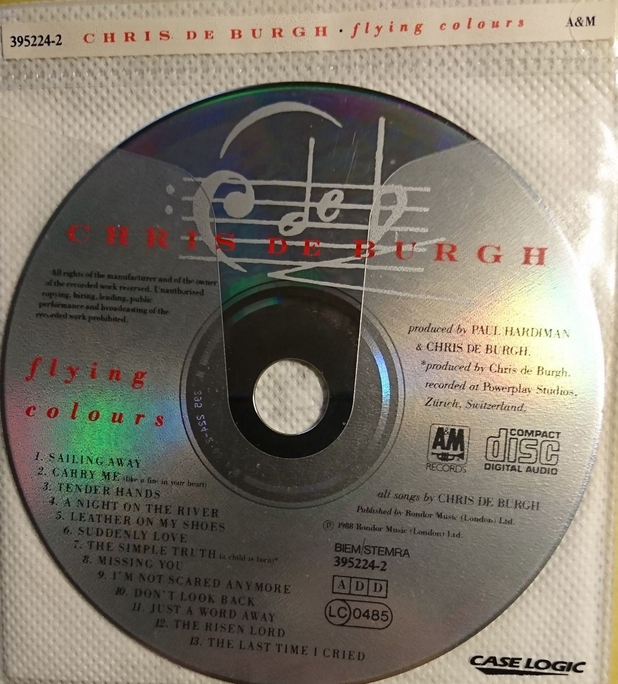CD: CHRIS DE BURGH Flying Colours – Usato da Zürich venduto da Raz88 1