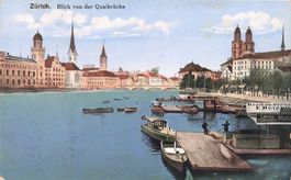Zürich (ZH) Blick von der Quaibrücke