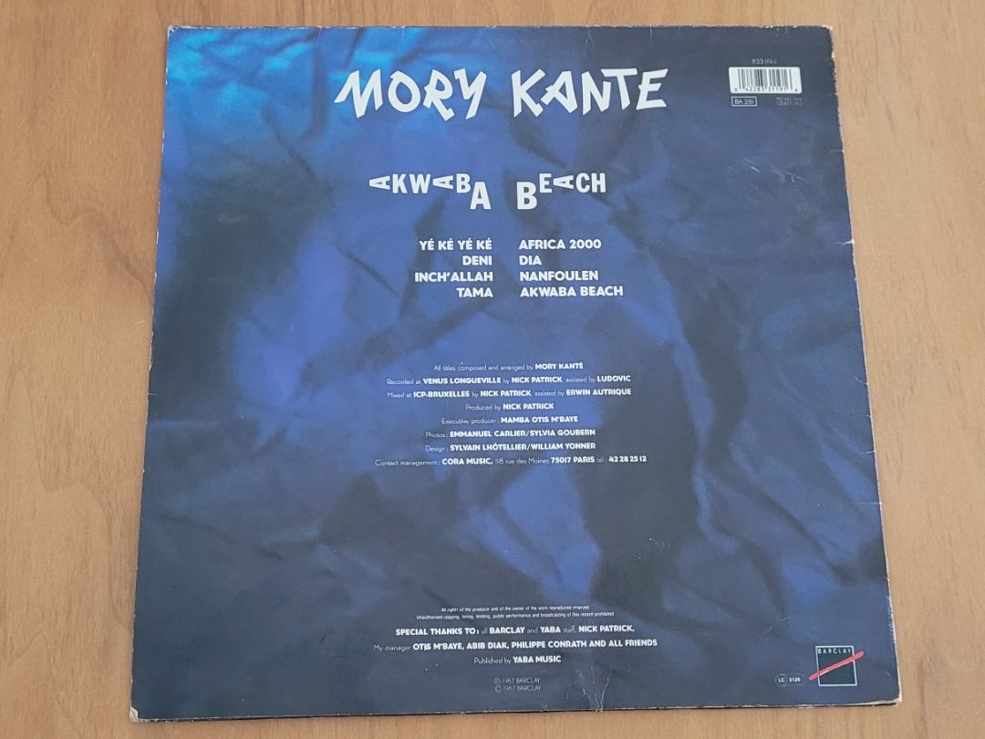 Dischi in vinile: LP  Mory Kanté – Usato da Martigny venduto da MZ-67 1