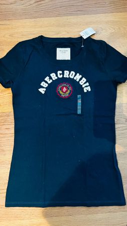 Abercrombie & Fitch Damen T-Shirt Gr. L Navy Blau Neu