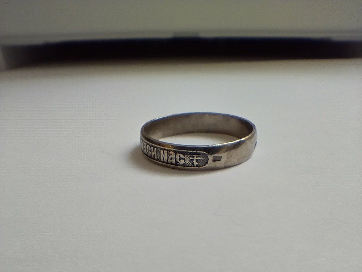 Anelli: RING SILBER 833 MIT SCHRIFTZUG – Usato da Romanshorn venduto da Glitzer-Paradies