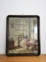Bild Druck Frau am Fenster | holländisches Motiv | um 1900