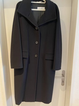 MaxMara Wollmantel, schwarz, Grösse 42 (eher 44/46)