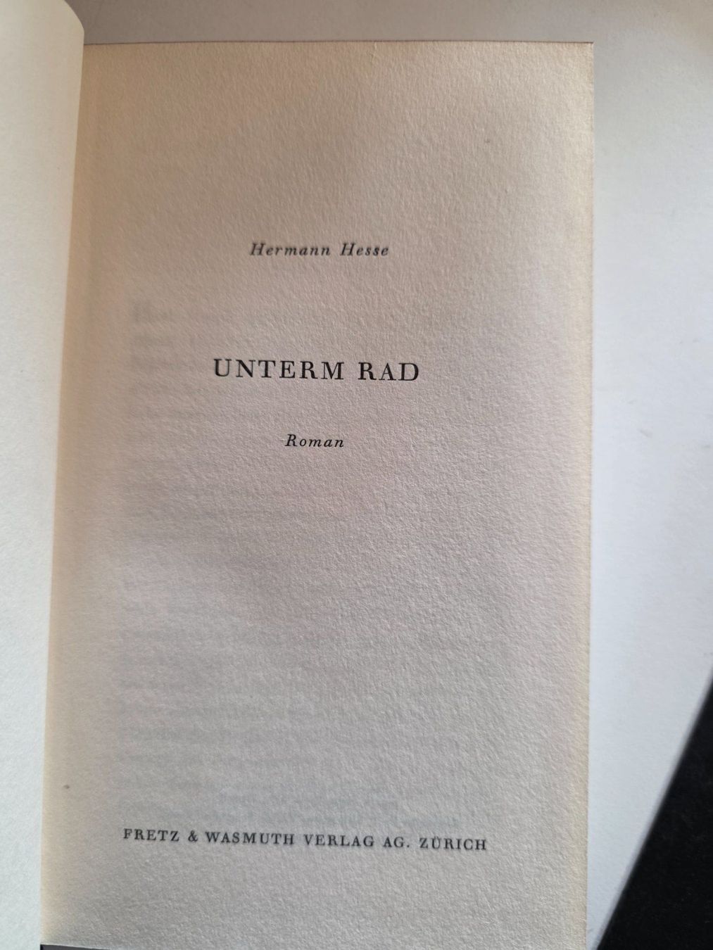 Libri: Hermann Hesse - Unterm Rad - Roman 1951 – Usato da Walterswil BE venduto da Lonitti 4