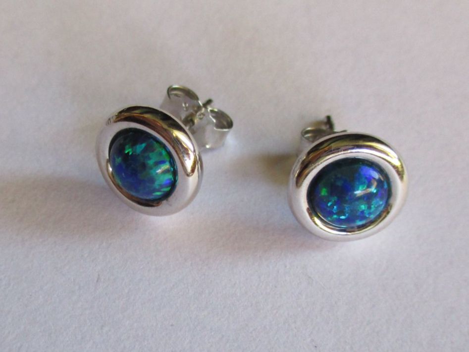 Ohrringe & -stecker: Boucles d'oreilles opale bleue argent 925 – Gebraucht aus La Sarraz von vic_v6kz 1