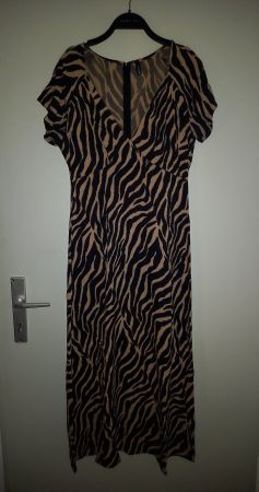 Chicoree Zebra Kleid Gr. M Sommerkleid Maxikleid braun sc...