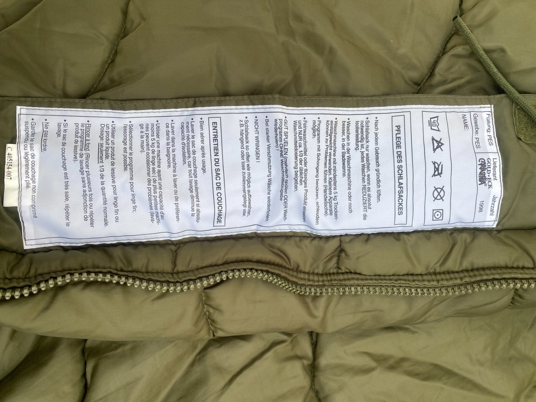Schweizer Armee Sacchi a pelo: Militärschlafsack – Usato da Schänis venduto da markus1969 2