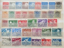 SVERIGE: Des timbres oblitérés, O, 2 photos