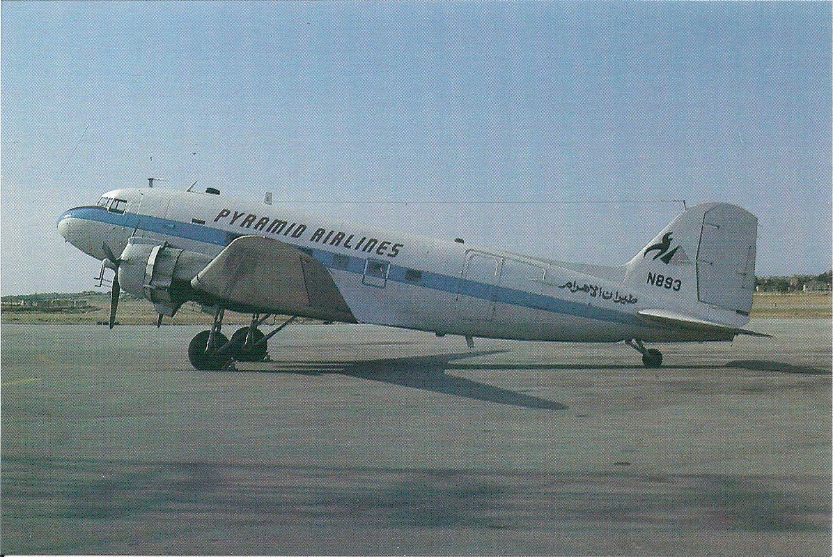 Ansichtskarten: Pyramid Airlines DC-3 N893 – Neu und originalverpackt aus Thun von Abigboss