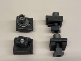 Spannbriden Spannpratze einfach für T-Nut M16 Satz aus 4 Stk