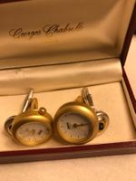 Georges Chabrolle Manschettenknöpfe mit Uhr - Rarität!