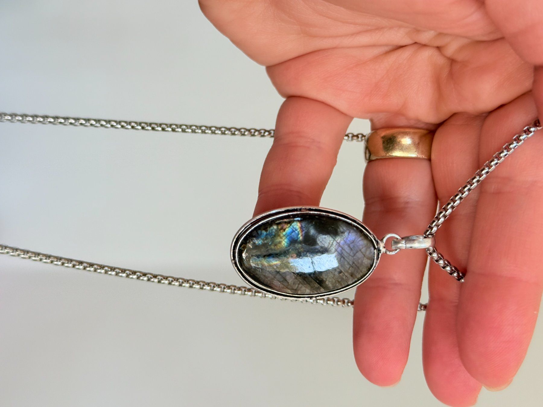 Catenine: Collier femme Labradorite – Nuovo e nell'imballaggio originale da Genève venduto da AGBERG 4