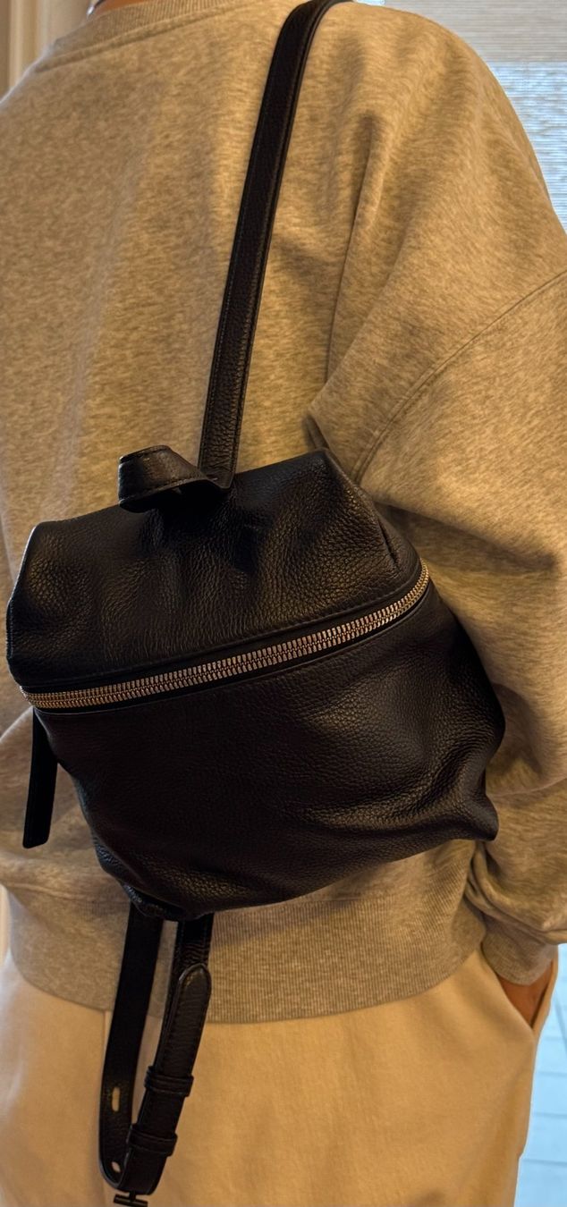 Zaini: Schwarzer Lederrucksack, KARA mini – Usato da Onex venduto da Joliechose6 4