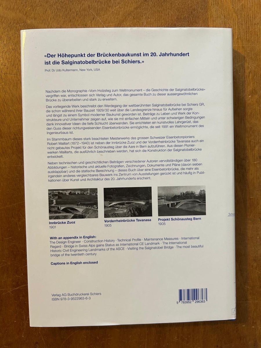 Libri: Salginatobelbrücke: Werdegang eines Meisterwerks – Usato da Zürich venduto da WWehrle 1