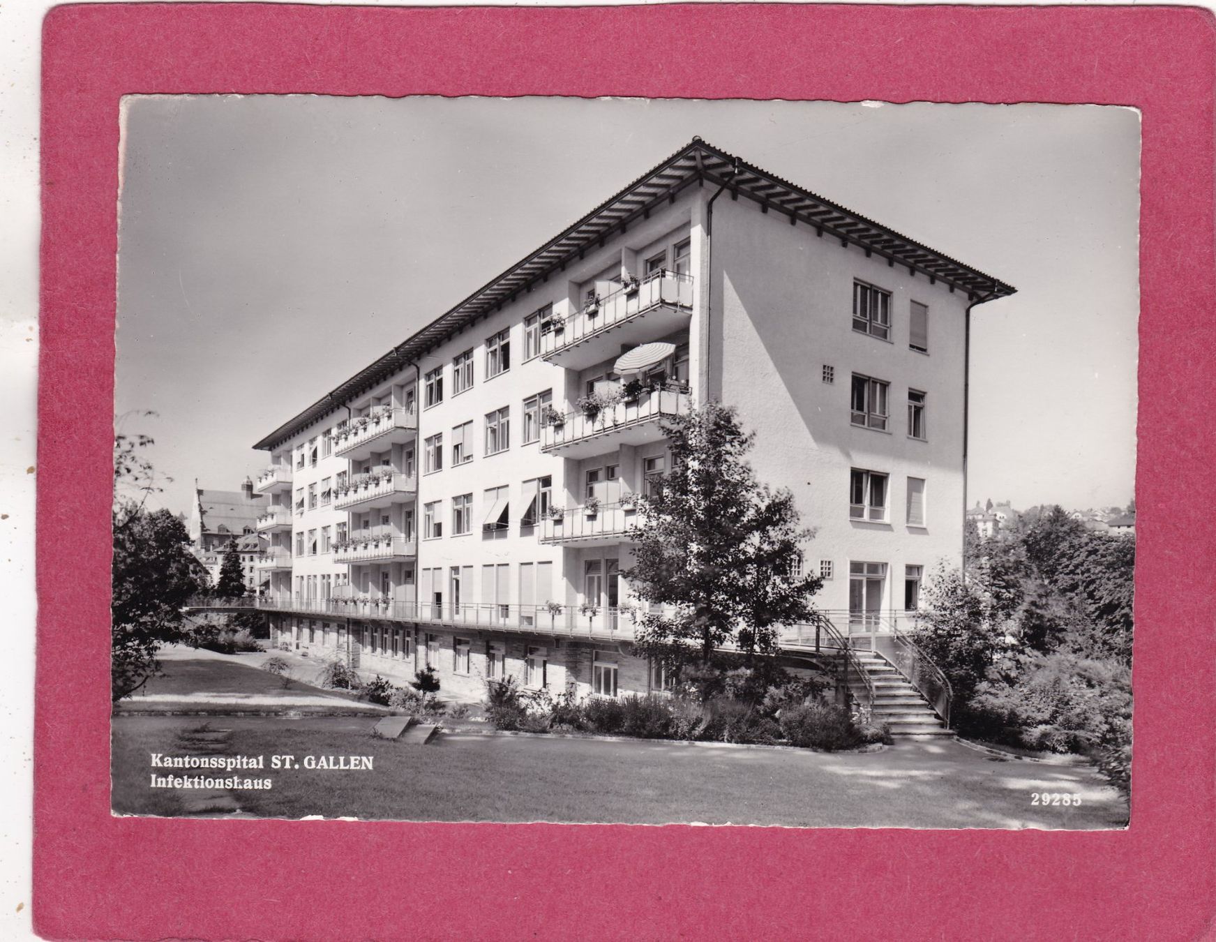 Cartoline postali: St. Gallen Kantonsspital Infektionshaus – Usato da Herisau venduto da Lisegrat2008