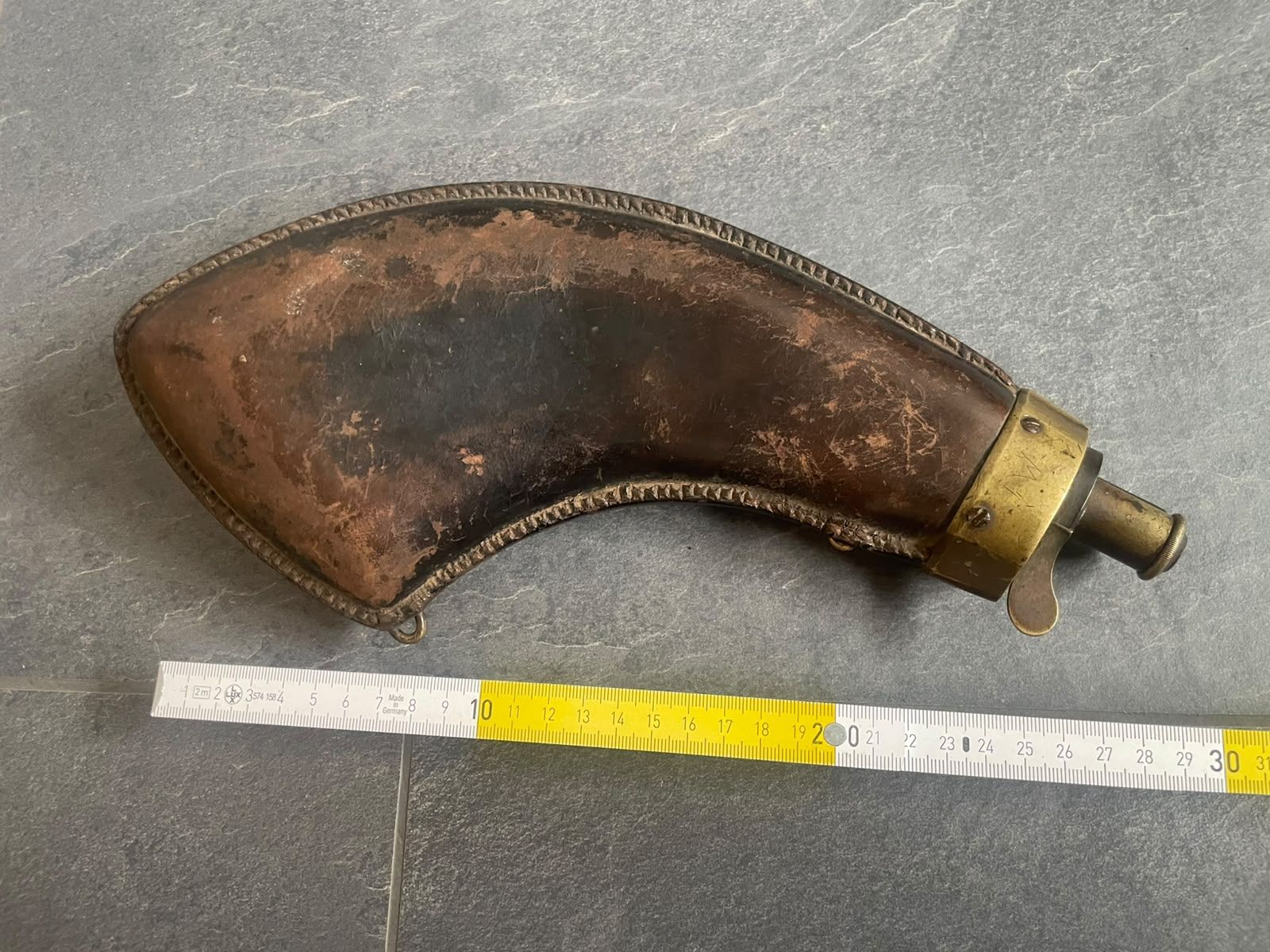 Schweizer Armee Bottiglie: Pulverhorn Zu Berner Stutzer 1842 – Usato da Unterlangenegg venduto da can_rf8g 1