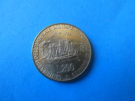 Italien 1989, 200 LIre Sondermünze unzirkuliert