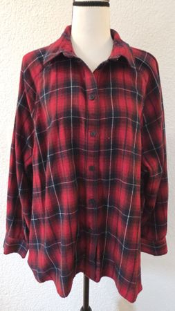 Rote H&M Bluse im Holzfäller Stil, Gr. 42 Flanell, Oversized