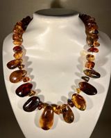  Superbe Collier en Ambre Véritable de la Baltique 66,3g 
