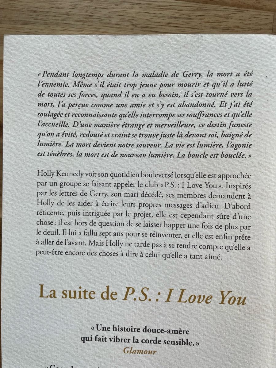 Libri: Roman PS: I Love You & La suite Postscriptum Cecelia Ahern – Usato da Crissier venduto da Nouchki76 2