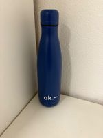 Trinkflasche blau Metall 26cm neu