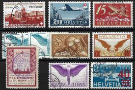 POSTEN FLUGPOSTMARKEN AB VORLÄUFER, GUTE ERH., SBK 500.- +