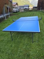 Sponeta Tischtennisplatte blau mit Netz, funktionstüchtig