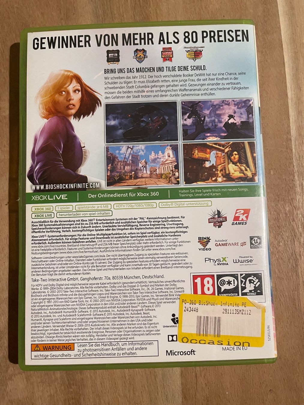 Microsoft Giochi: Bioshock Infinite - Xbox 360 - Top Zustand – Usato da Zuerich venduto da Dorsi 1