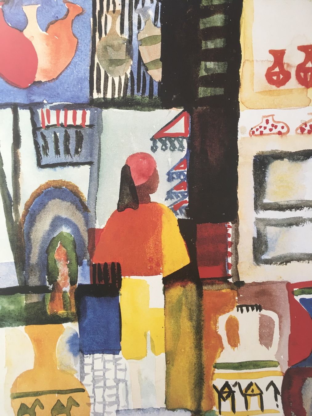 Grafica & Litografie: August Macke        "Händler mit Krügen"  KUNSTDRUCK – Usato da Nennigkofen venduto da waltraub 4