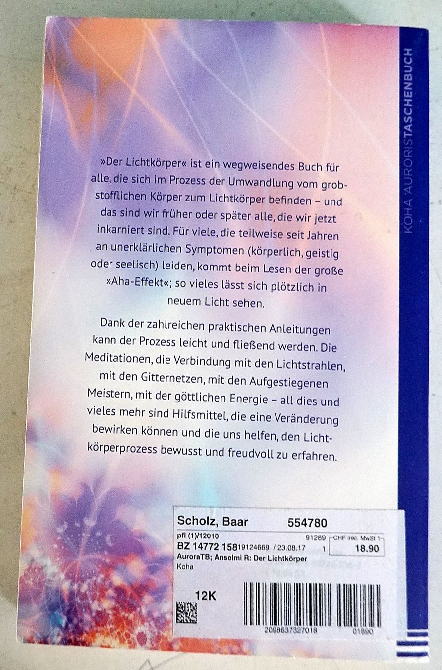Libri: Der Lichtkörper Reindjen Aselmi – Usato da Baar venduto da 2cvbaar 2