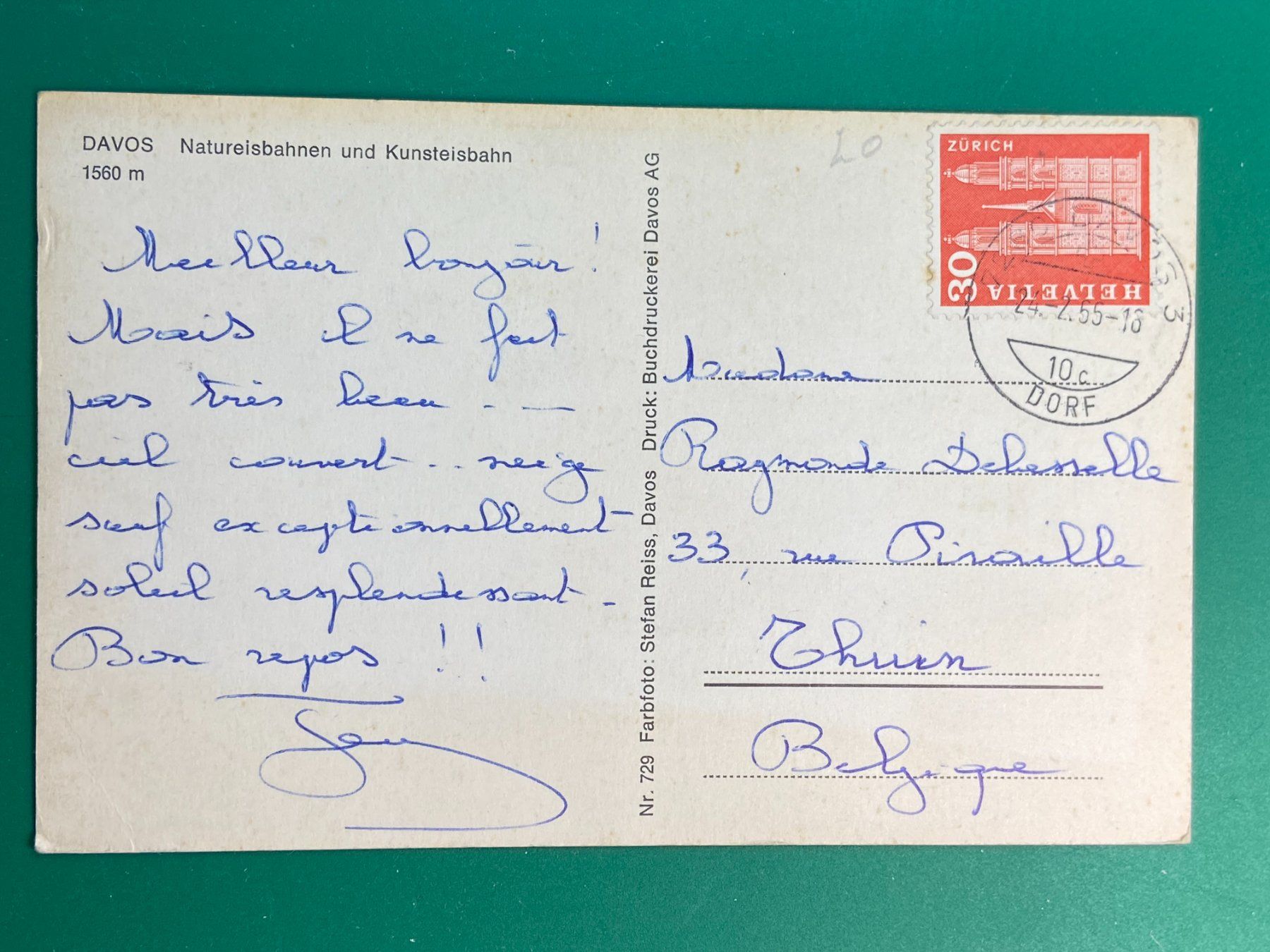 Cartoline postali: Davos - Natureisbahn und Kunsteisbahn - belebt !!! – Usato da Steg VS venduto da danwer74 1