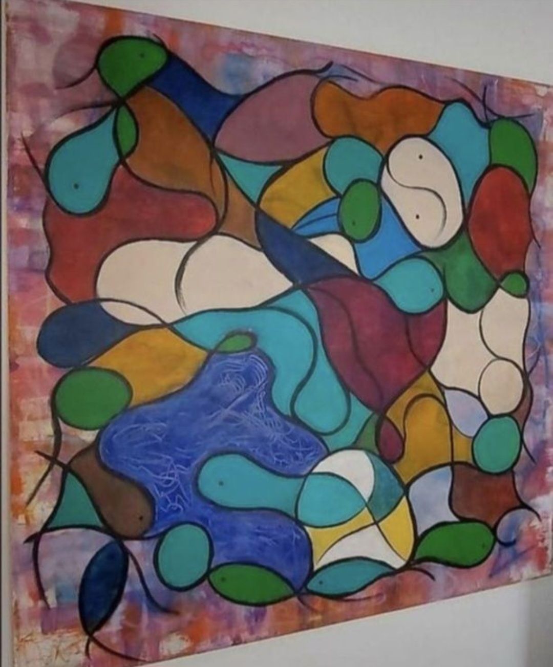 Gemälde: Abstraktes Gemälde, einzigartiges Kunstwerk handmade 100×100 – Neu (gemäss Beschreibung) aus Riehen von Steinbock1970 1