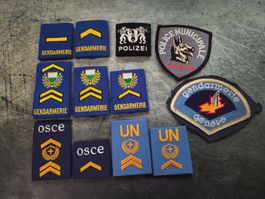 Lots d'épaulettes + Patch Gendarmerie, ONU, OSCE,POLICE