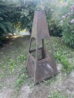 Ancien Brasero de Jardin Patine Rouille