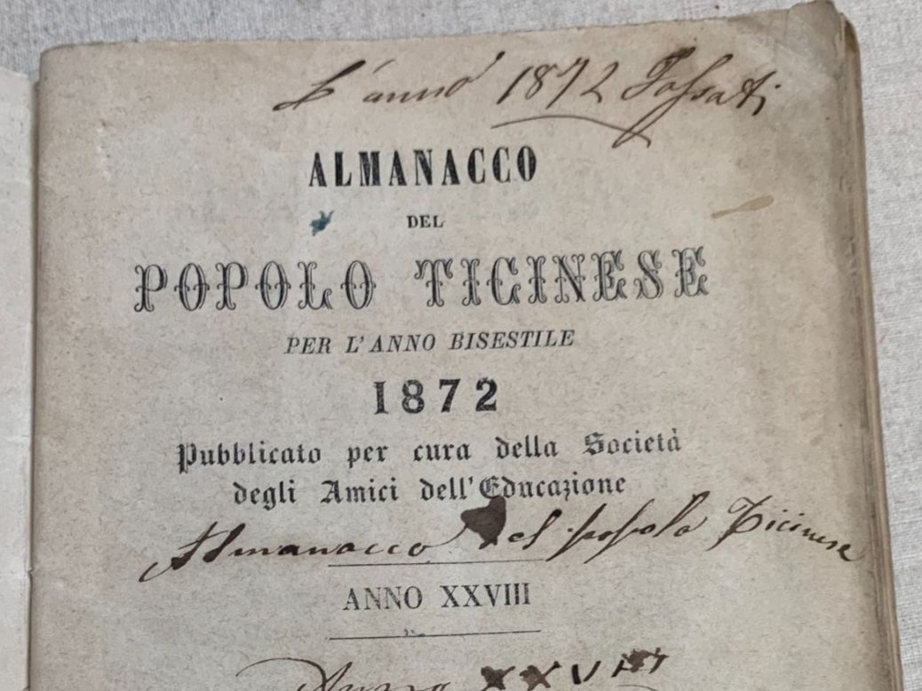 Libri: Ticino - "Almanacco Popolare - 1872" – Usato da Sorengo venduto da 74in 4