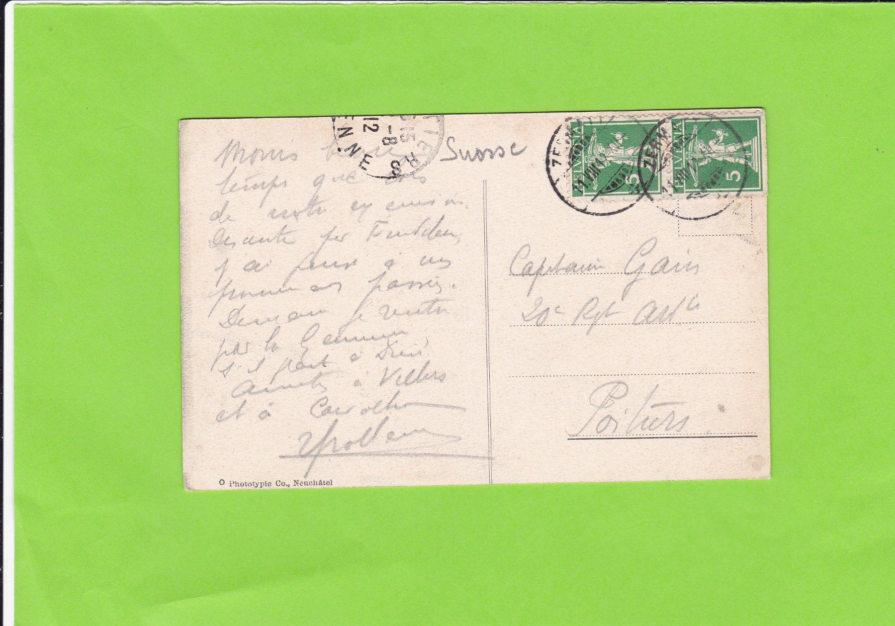 Cartoline postali: Glacier du Gorner et Mont-Rose – Usato da St. Peterzell venduto da neckertal 1