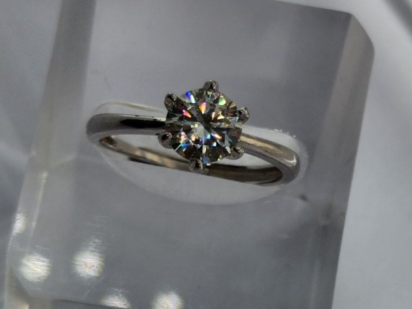 Anelli: Solitär Ring Moissonit, Silber 925, Gr. 53 verstellbar – Nuovo (secondo la descrizione) da St. Gallen venduto da GIULESGG 3