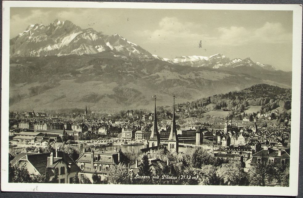 Cartoline postali: LUZERN mit Pilatus, Nr. 5307 – Usato da Jona venduto da philajona