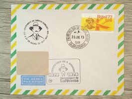 TR56 Enveloppe + Timbre Bresil 1973