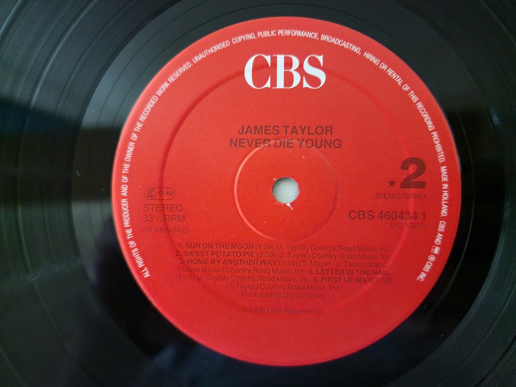 Dischi in vinile: James Taylor LP – Never Die Young – Usato da Root venduto da atelier22 2