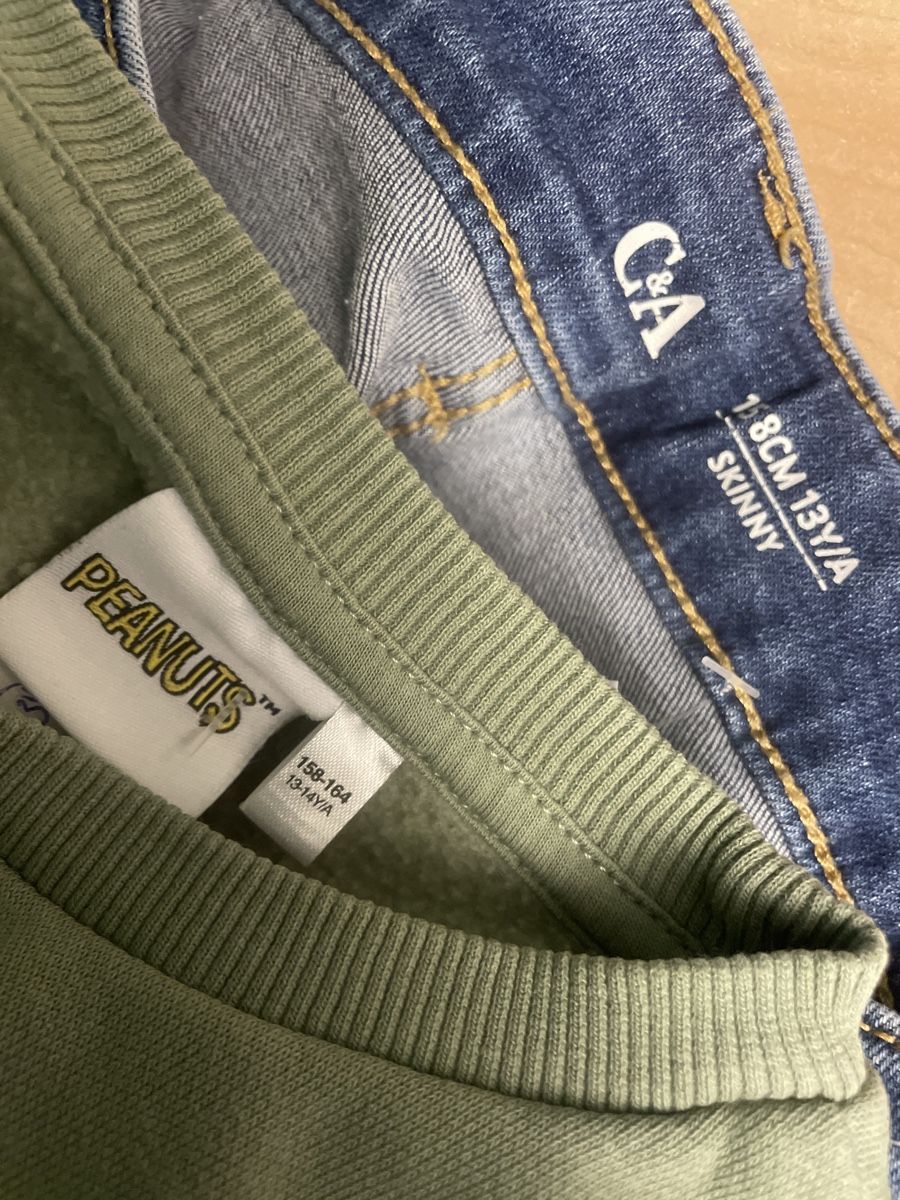 C&A Lotti & Set di vestiti: C&A Set: Snoopy Pullover & Jeans, Gr. 158-164, Top Zustand! – Nuovo (secondo la descrizione) da Obergerlafingen venduto da cabo4 3