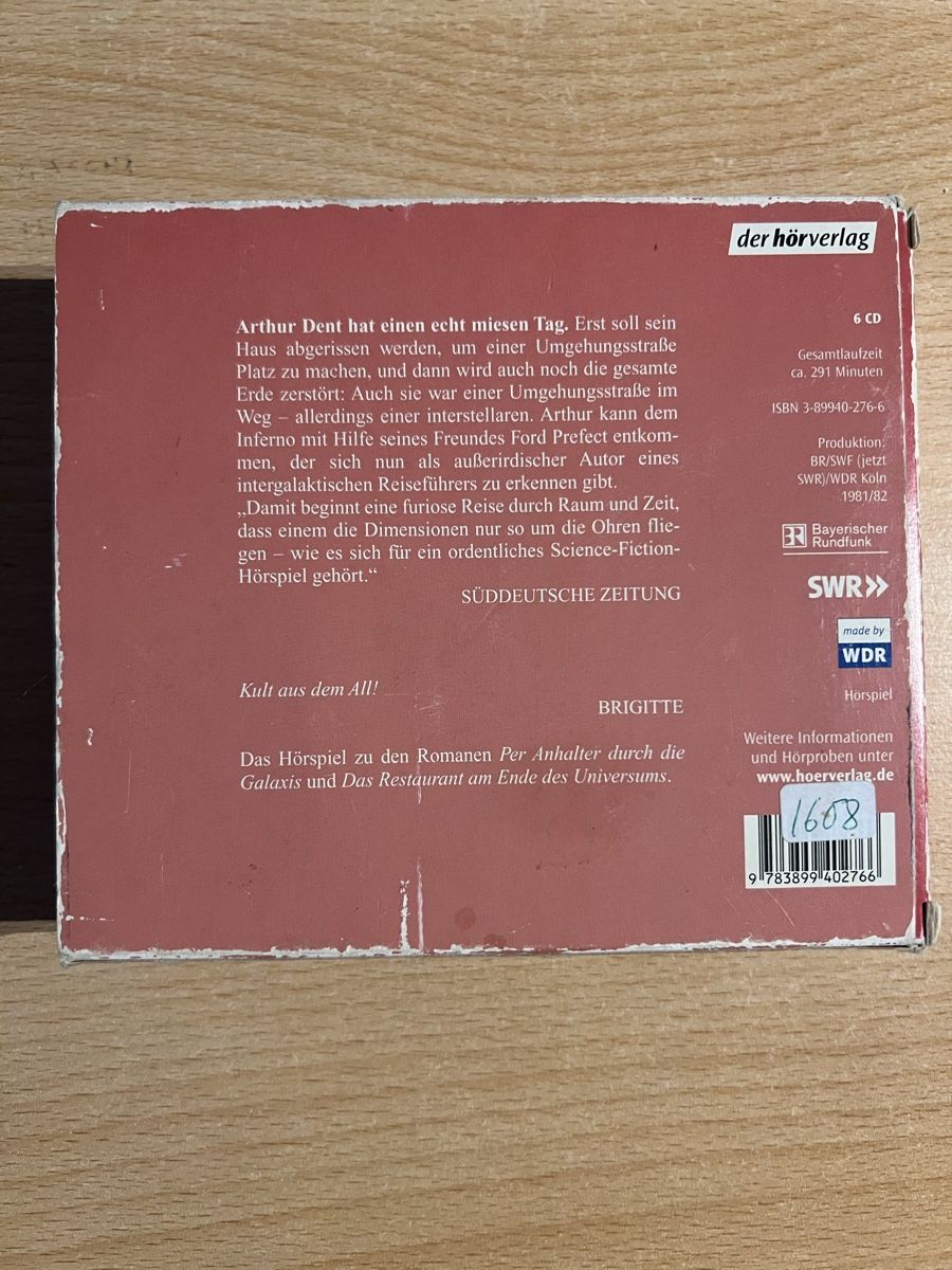 Audiolibri: Hörbuch Per Anhalter ins All – Usato da Rupperswil venduto da sige82 1
