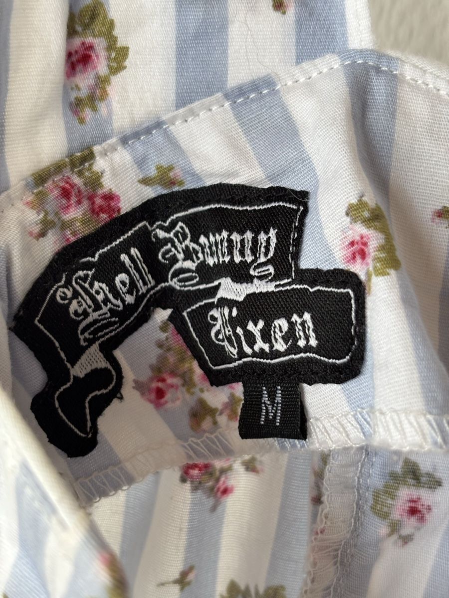 Vestiti: Robe Hell Bunny Vixen, rayures et roses, taille M – Usato da Dotzigen venduto da SecondHandGems 7