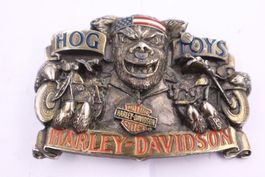 Harley Davidson Hog Boys Gürtelschnalle Emailliert 1991