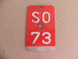 Velonummer Rad Velo SO 1973 Solothurn 73 Nummer Geschenk