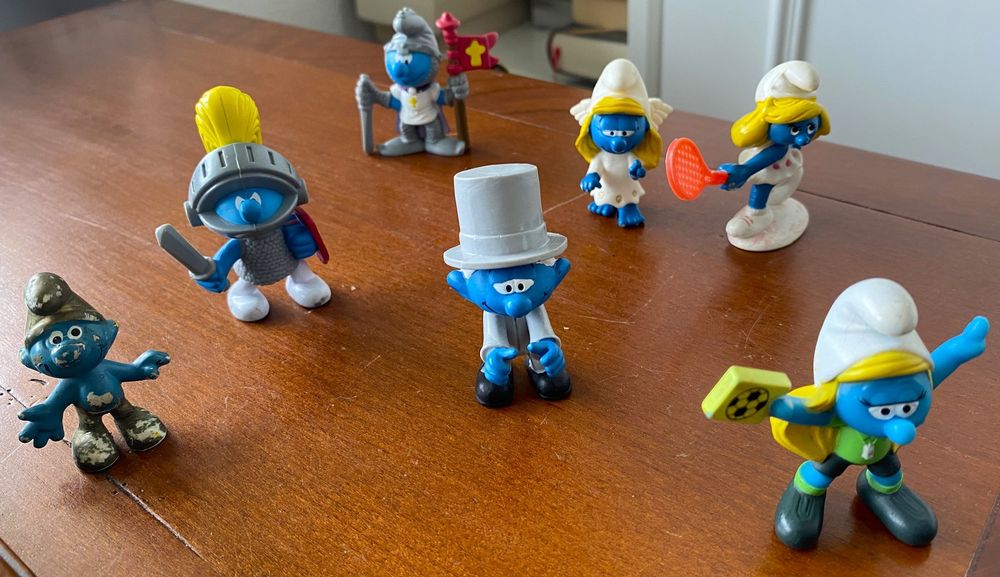Konvolut 7 Stk Schlumpf Smurf Schleich Peyo teils Mc Donalds 1