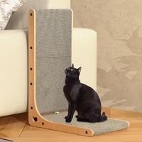 Kratzbrett Katzen, Hohe L förmige Kratzpappe für Katzen 68cm