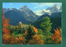 Château d'Oex, L'église en automne, gelaufen, Grossformat
